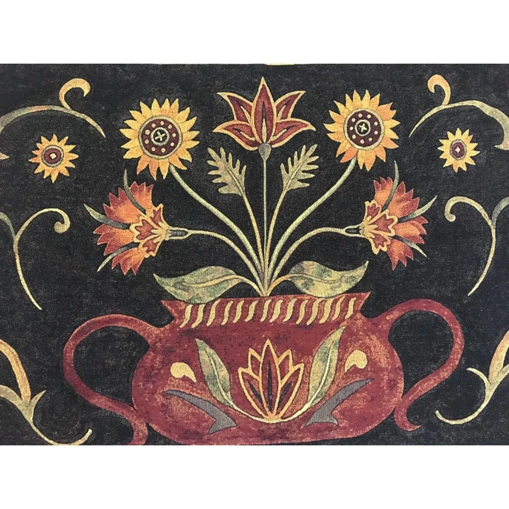 Vintage French Stunning Tapestry Flowers Tapestry Home Decor 100% Cotton 51x39